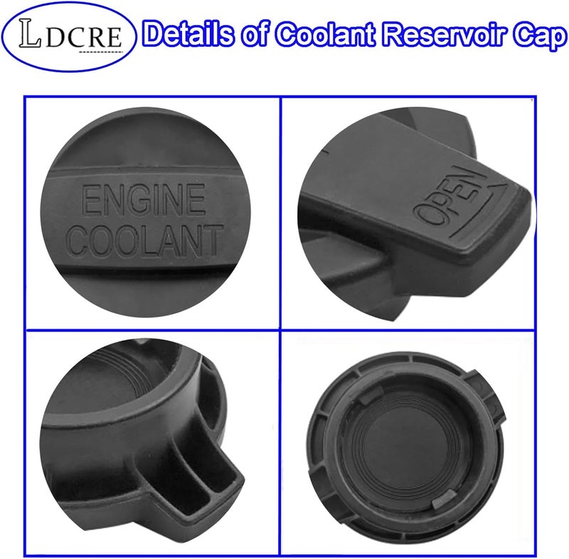 LDCRE 25441-B1000 Coolant Reservoir Cap Compatible with 2015-2024 Hyundai Genesis G80 G90 Sonata Nexo 2017-2020 Kia Cadenza K900 Optima,Coolant Reservoir Cover Replacement Replace 25441B1000 25441-B1000 - Image 5